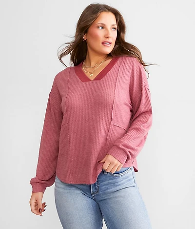 Waffle Knit Top