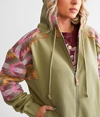 Pieced Southwestern Hoodie