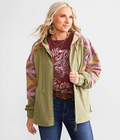Pieced Southwestern Hoodie