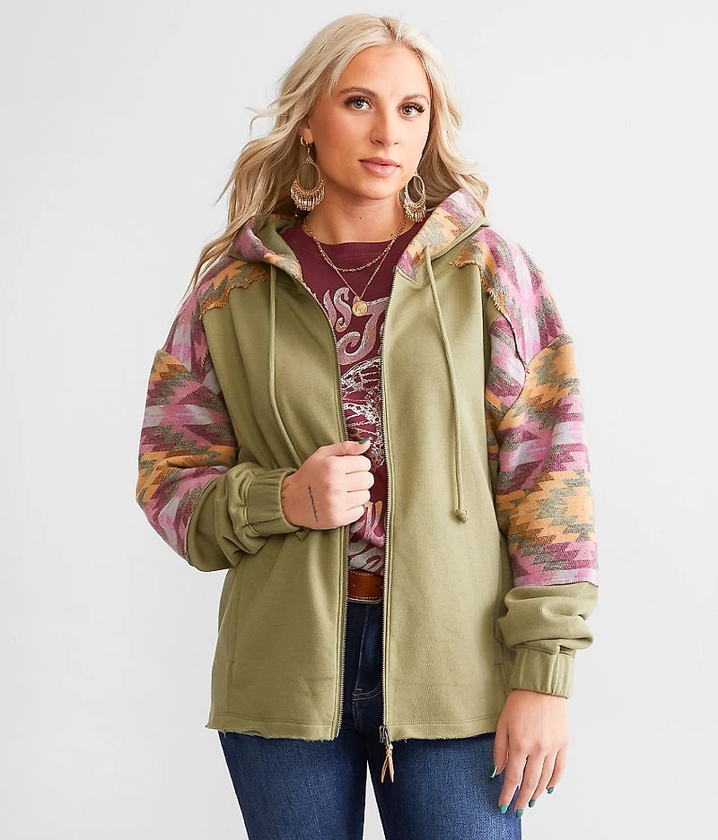 Pieced Southwestern Hoodie