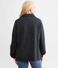 Quarter Zip Mock Neck Pullover