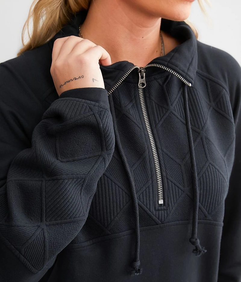 Quarter Zip Mock Neck Pullover