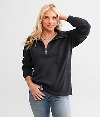 Quarter Zip Mock Neck Pullover