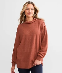 Cowl Neck Knit Top