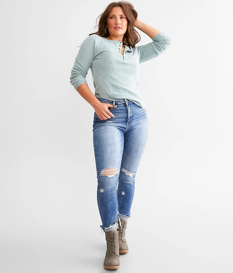 Waffle Knit Henley