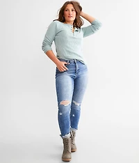 Waffle Knit Henley