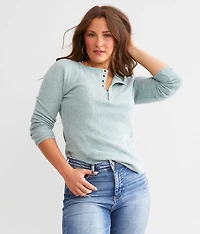 Waffle Knit Henley