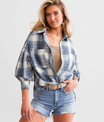 BKE Plaid Boyfriend Shirt
