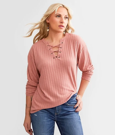 Lace-Up Top