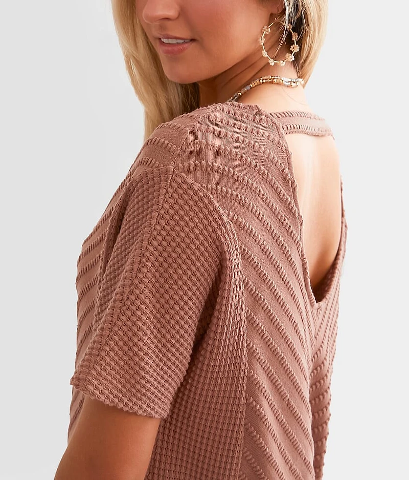 Textured Dolman Top