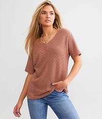 Textured Dolman Top