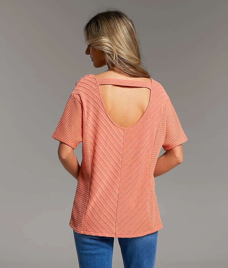 Textured Dolman Top