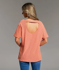 Textured Dolman Top