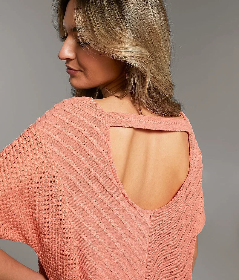 Textured Dolman Top
