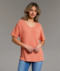 Textured Dolman Top
