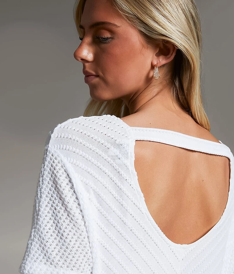 Textured Dolman Top