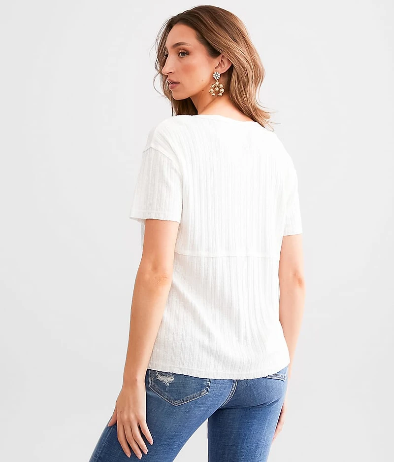 Textured Knit Henley