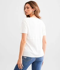 Textured Knit Henley