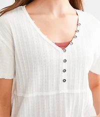 Textured Knit Henley