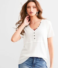 Textured Knit Henley