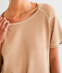 Waffle Knit Top