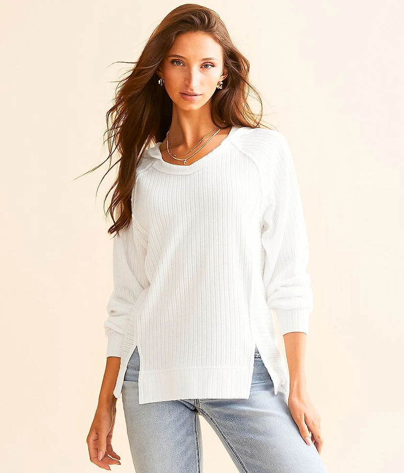 Ribbed Hoodie