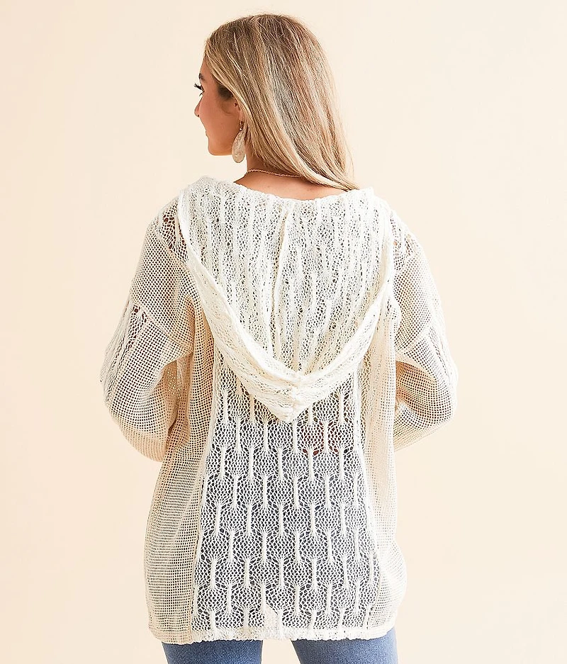 Pieced Crochet Hoodie