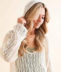 Pieced Crochet Hoodie
