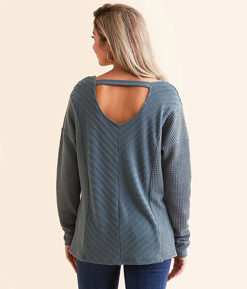 Textured Drop Shoulder Top