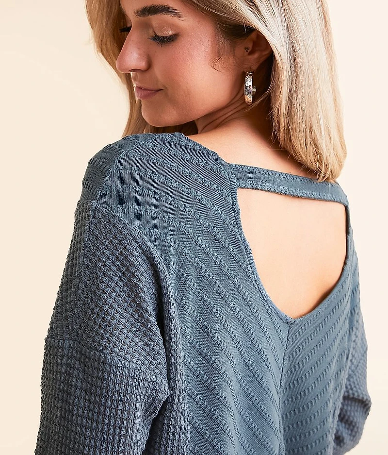 Textured Drop Shoulder Top