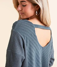 Textured Drop Shoulder Top