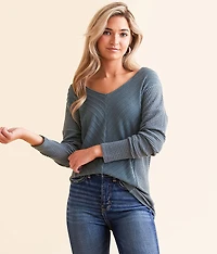 Textured Drop Shoulder Top