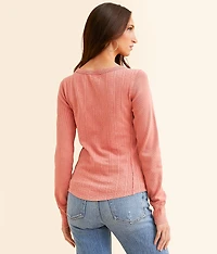Pointelle Washed Henley