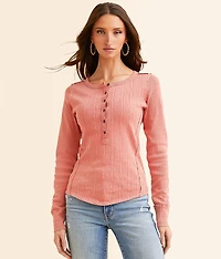 Pointelle Washed Henley