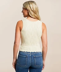 Textured Henley Tank Top