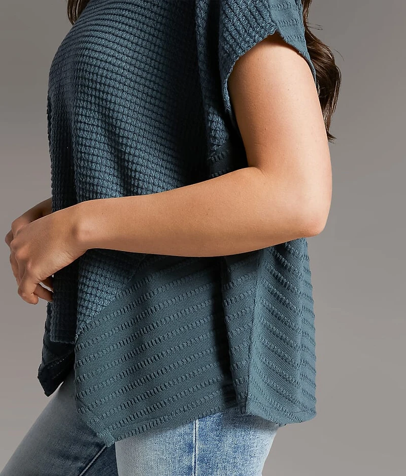 Textured Dolman Top