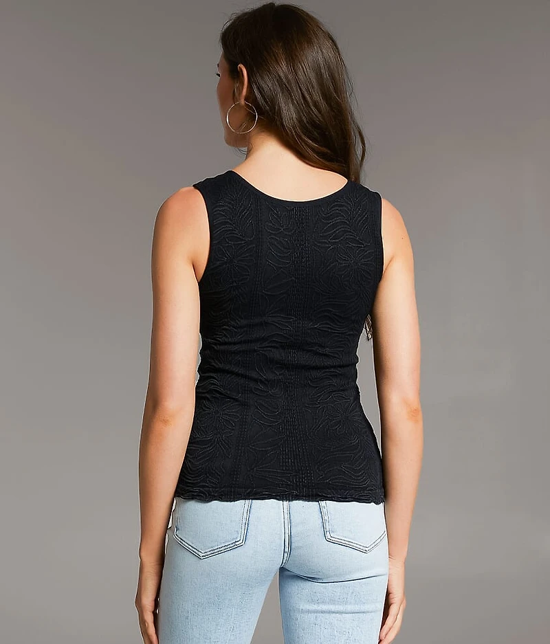 Floral Textured Tank Top