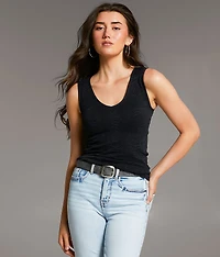 Floral Textured Tank Top