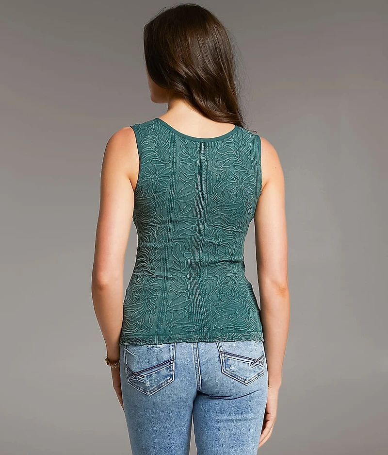 Floral Textured Tank Top