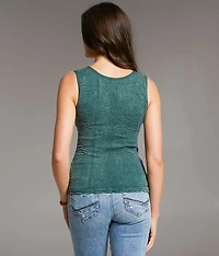 Floral Textured Tank Top