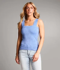 Floral Textured Tank Top