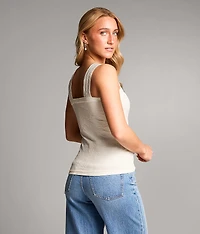 Floral Textured Tank Top