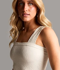 Floral Textured Tank Top
