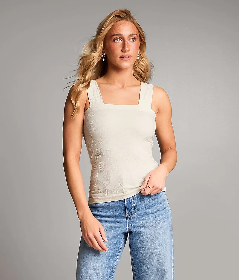 Floral Textured Tank Top
