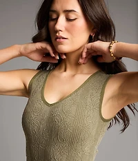 Floral Textured Tank Top