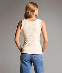 Floral Textured Tank Top