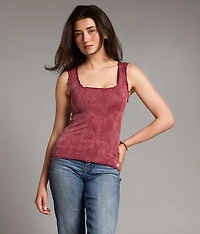 Floral Textured Tank Top