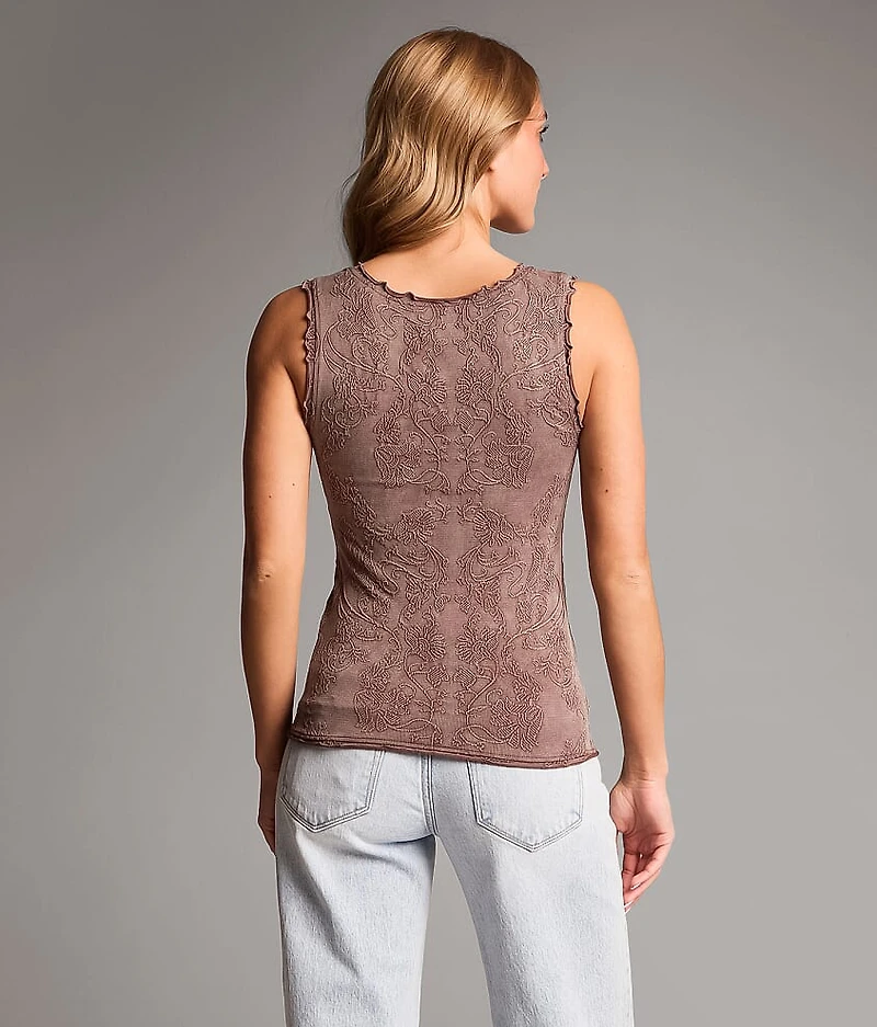 Floral Textured Tank Top