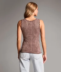 Floral Textured Tank Top