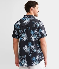 Tropical Print Performance Stretch Shirt